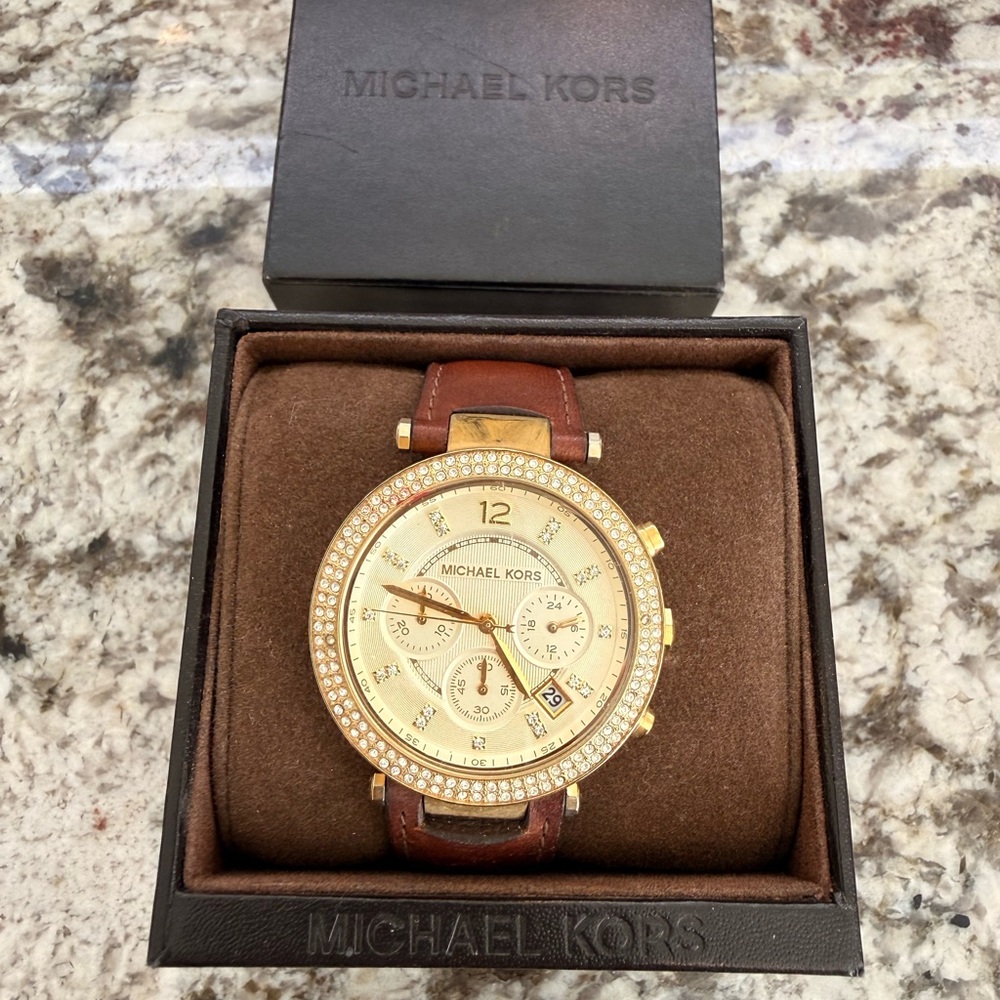 Michael Kors Gold and Brown Women’s Watch